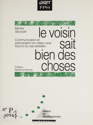 cover image of Le voisin sait bien des choses